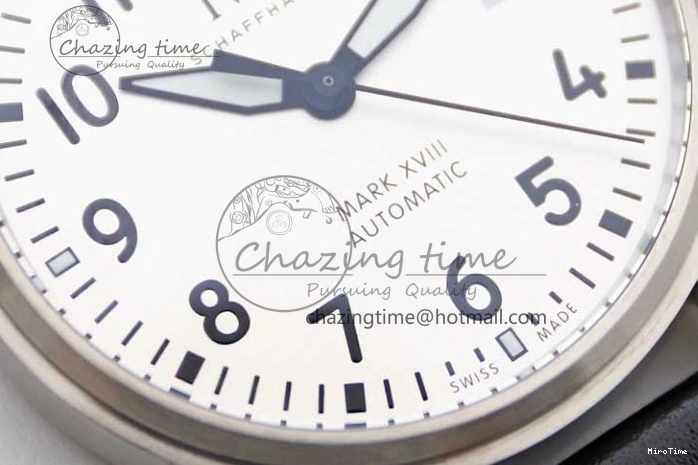 MIROTIME 0131 UrbanStyle Mark XVIII IW327012 SS M+F 1:1 Best Edition White Dial on Black Leather Strap A 7054